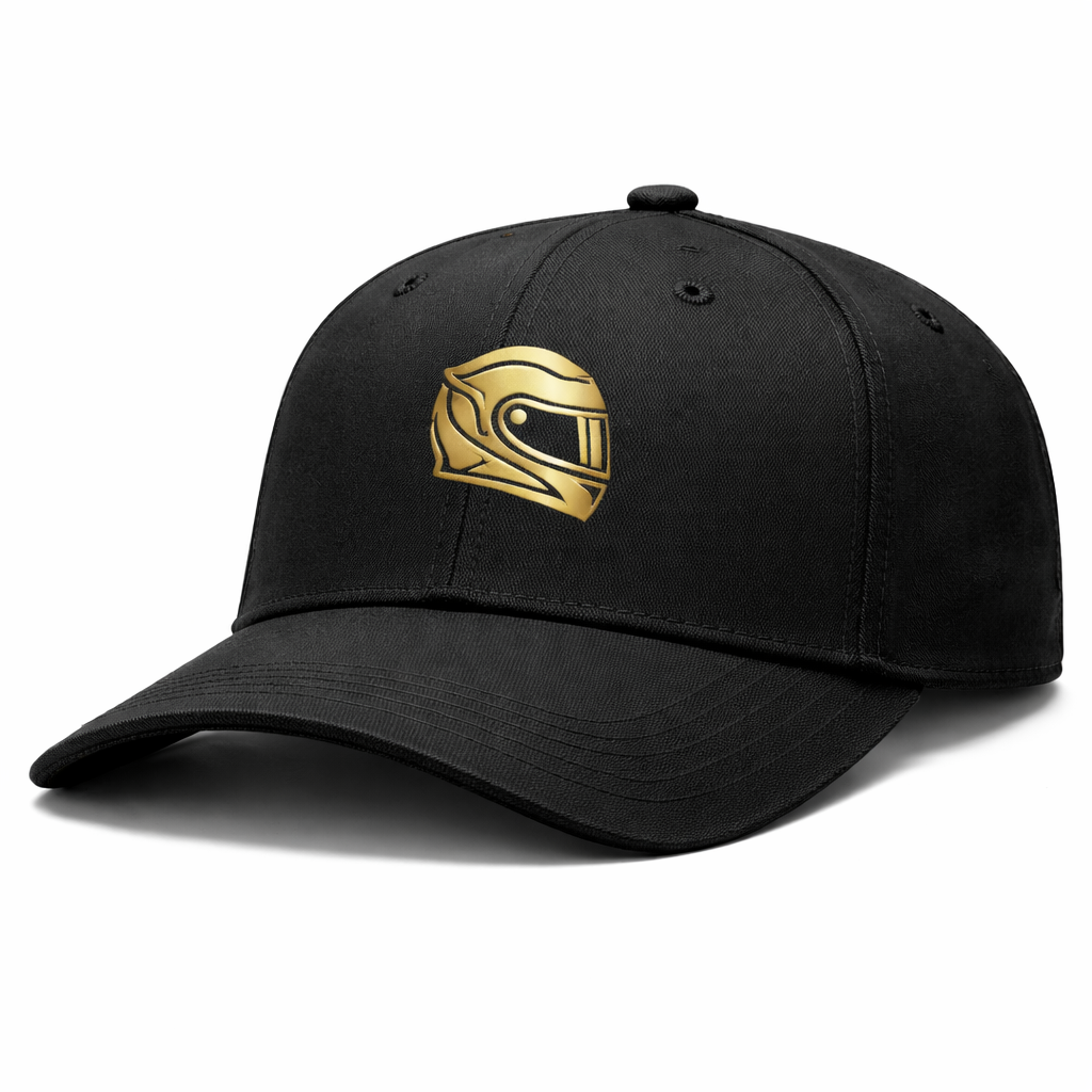 Black Le Casque d'Or Founding Cap with gold helmet emblem